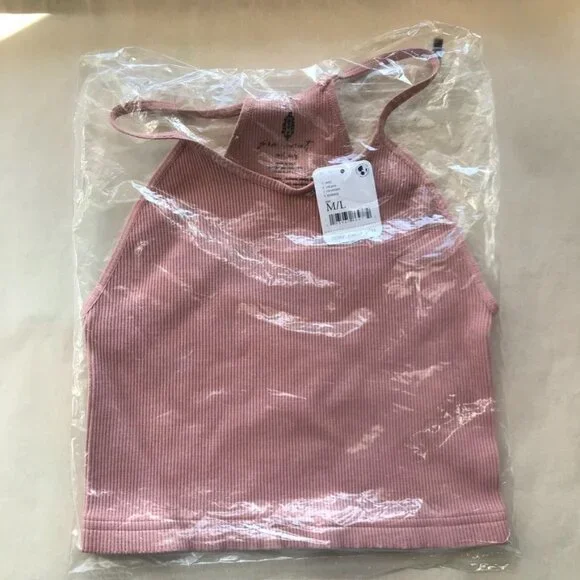 Free People Movement Cropped Run Tank in Soft Pink - Size M/L - New - Picture 3 of 4